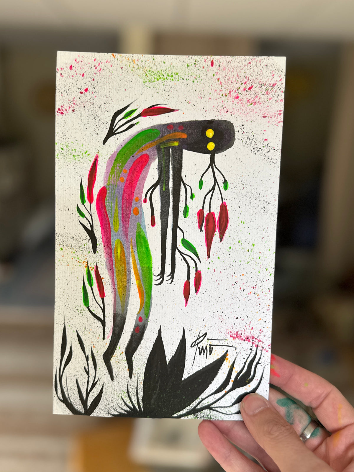 The Gravity of This | 9x5 Original Mixed Media Painting