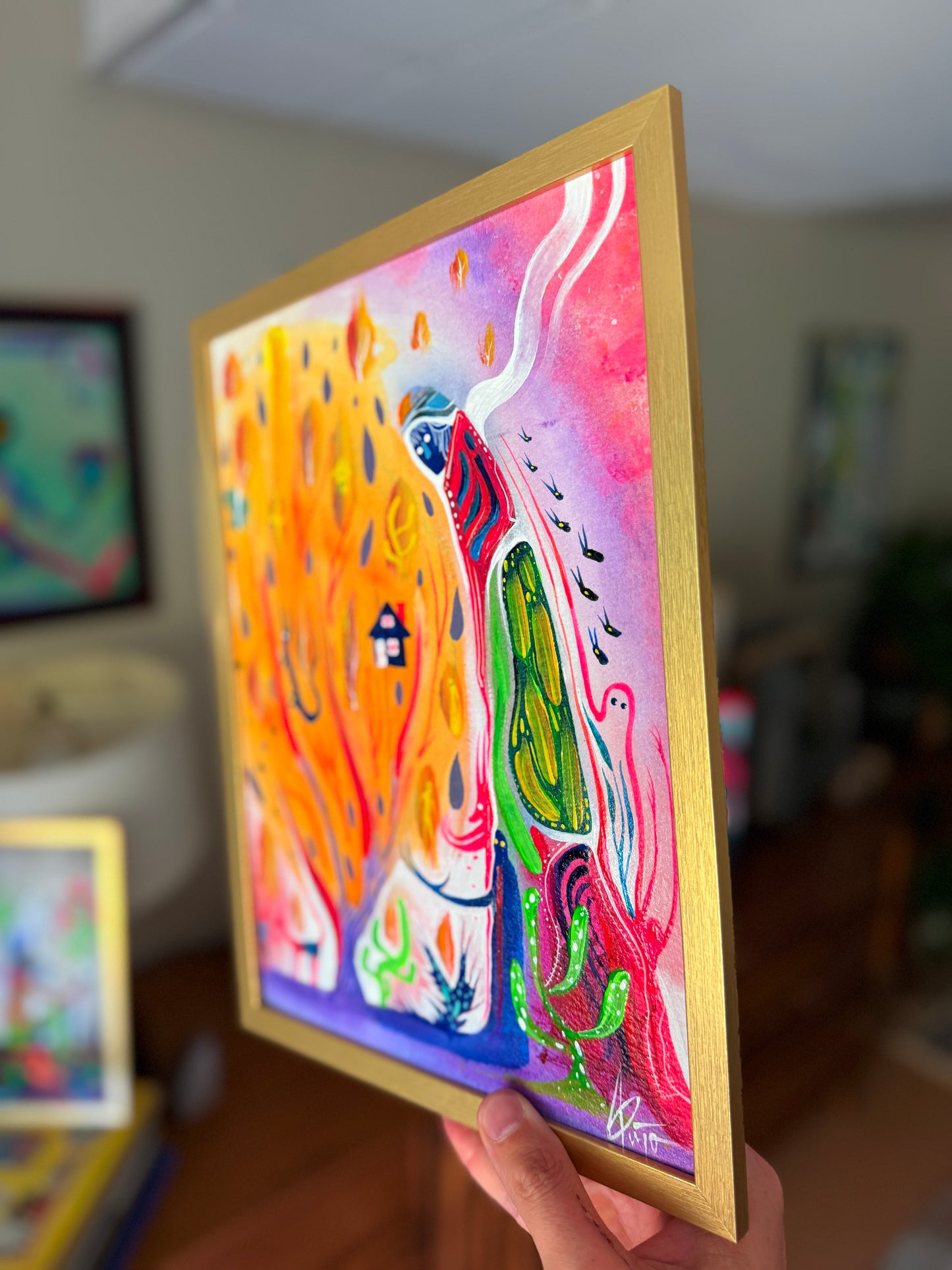 “Watching The Leaves Fall” Original Painting by BrooklynSnobs