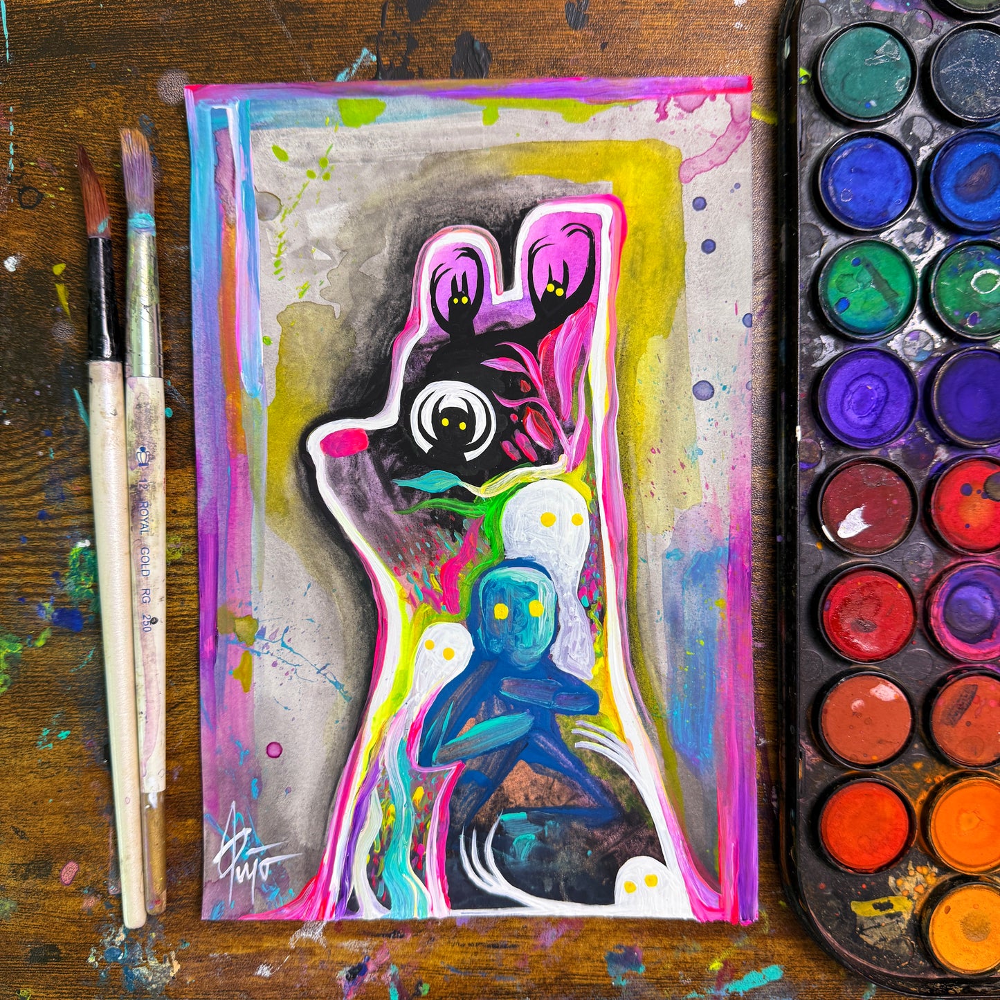 Lost. Original Painting 8.5x5.5