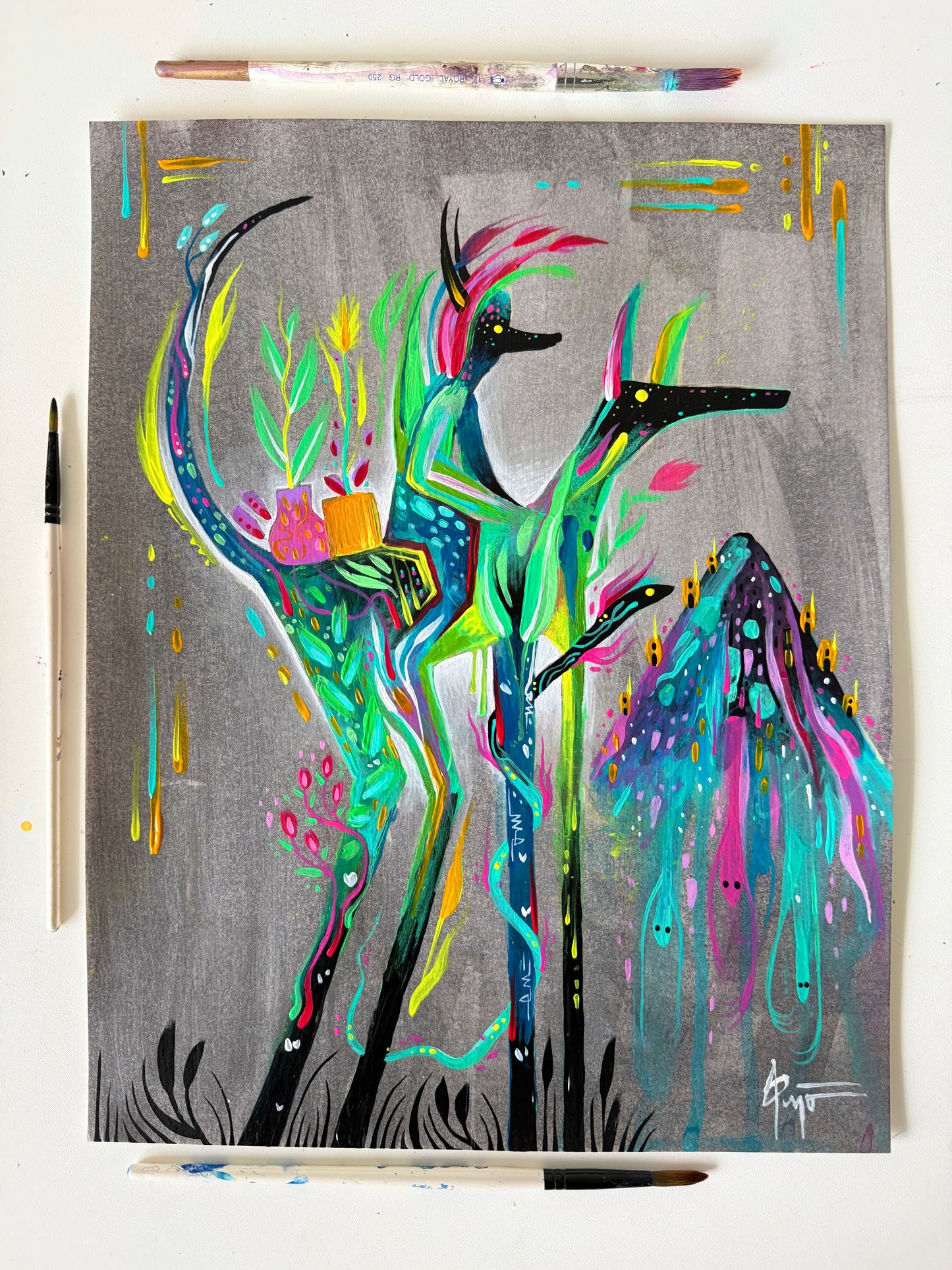 Last Look Before Leaving Home – Original Acrylic Painting