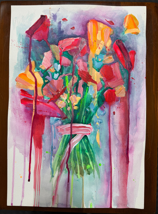 These Flowers aren’t For You. | 17.8x12 Acrylic Painting
