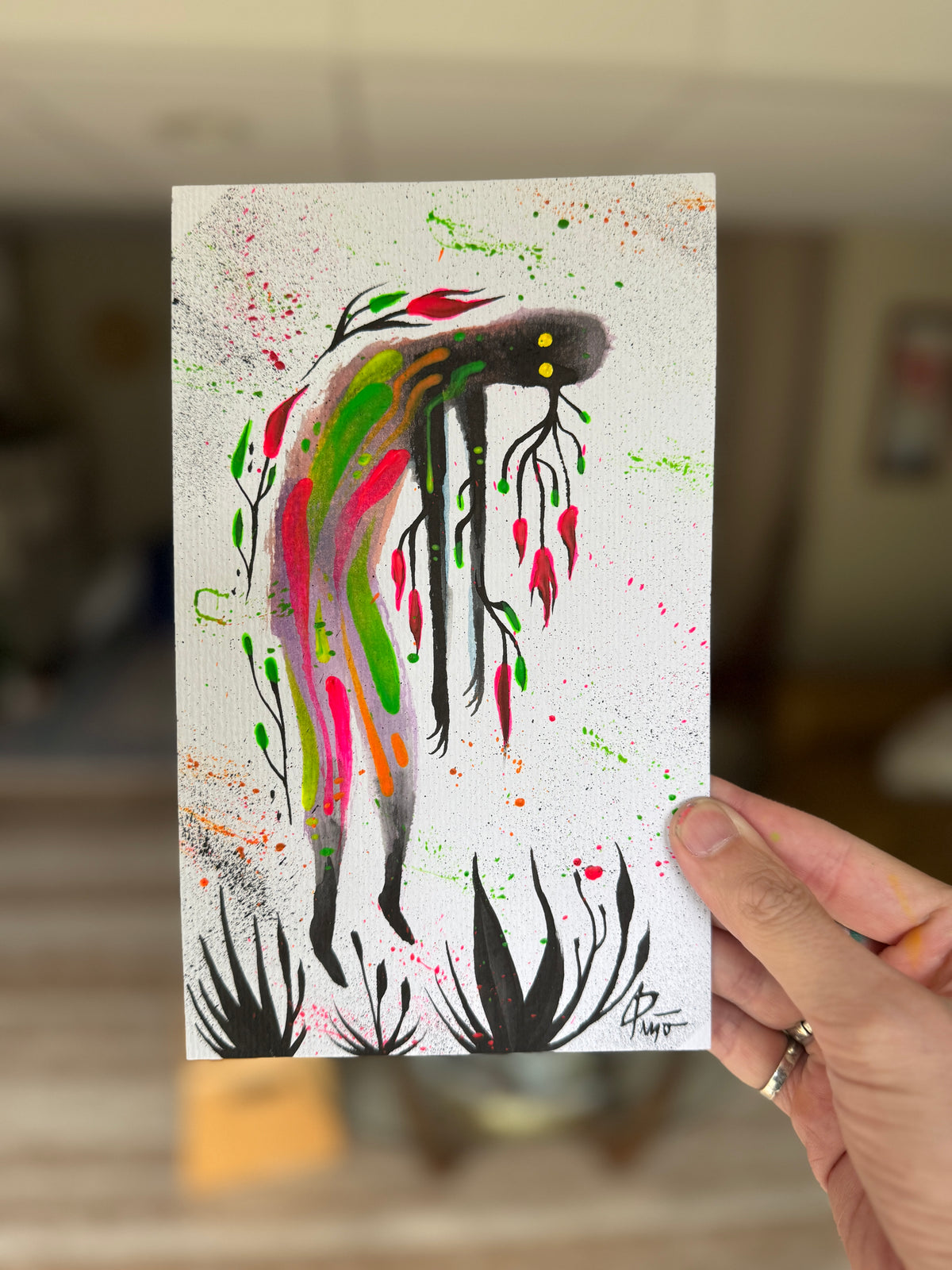 The Gravity of This | 9x5 Original Mixed Media Painting