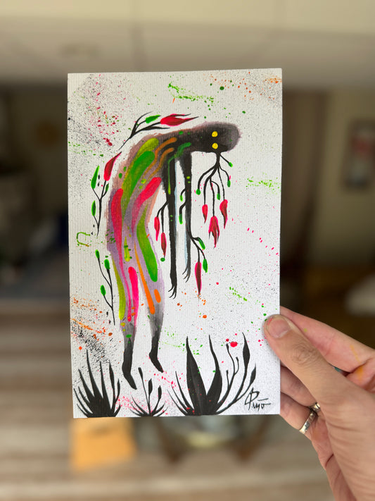 The Gravity of This | 9x5 Original Mixed Media Painting