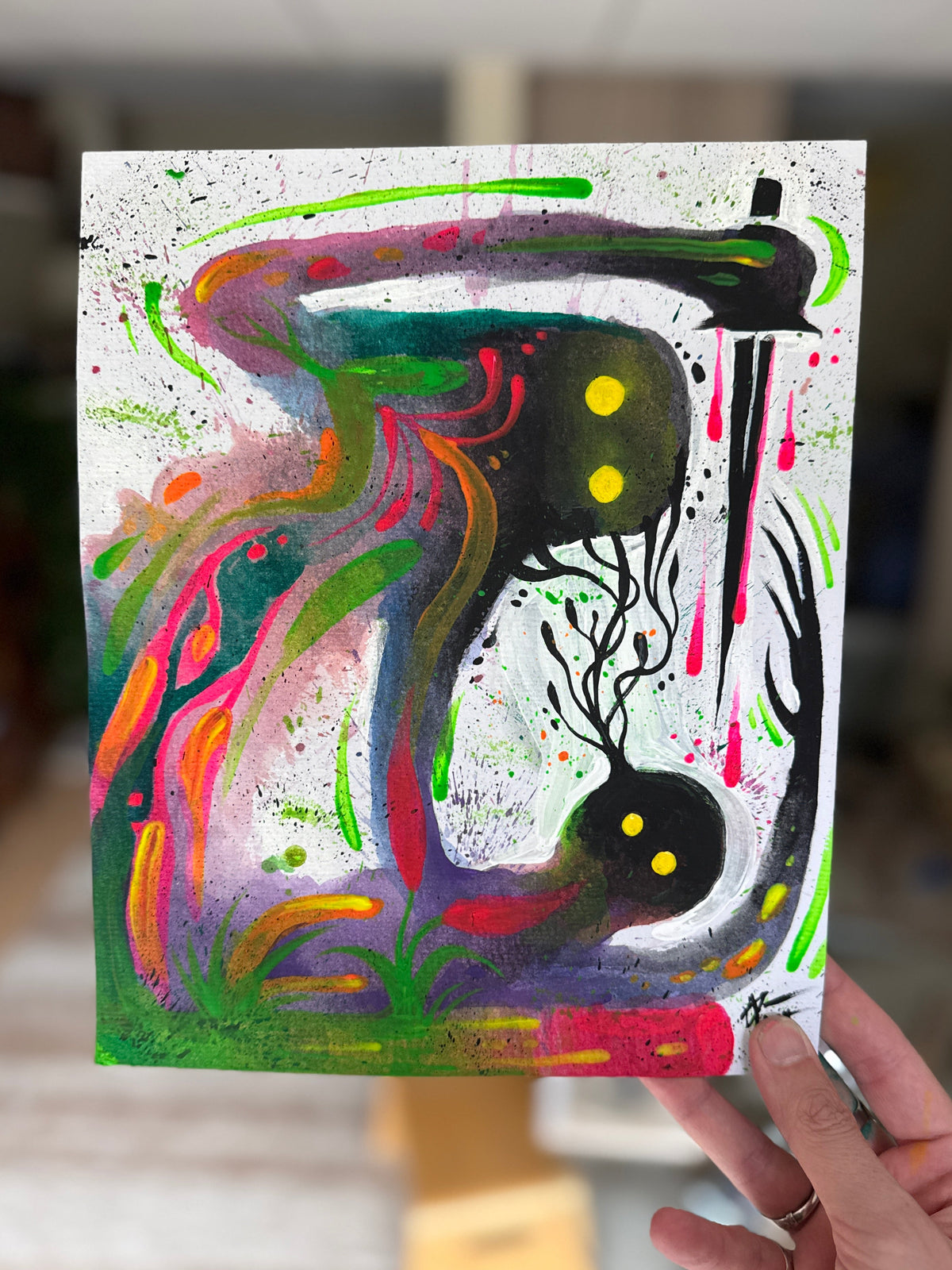 Waking Up to This | 11x9 Original Mixed Media Painting