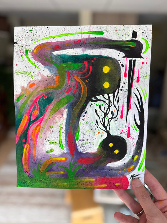Waking Up to This | 11x9 Original Mixed Media Painting