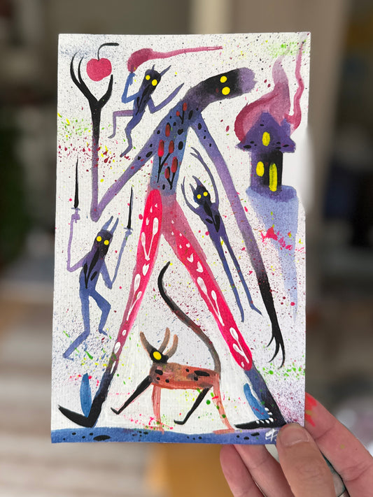 Everything’sFine | 9x5 Original Mixed Media Painting