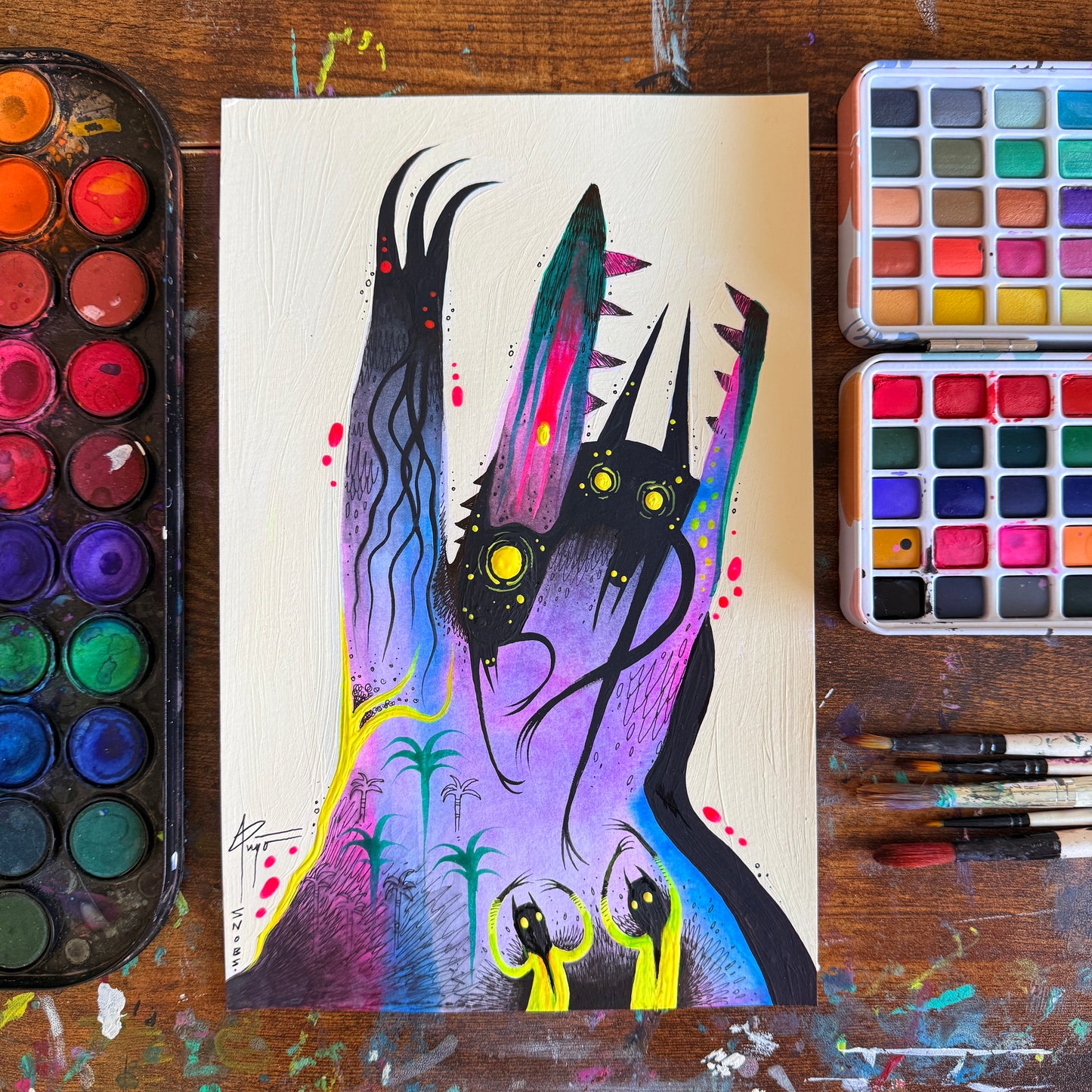 “Devoured from Within” Original Painting by BrooklynSnobs