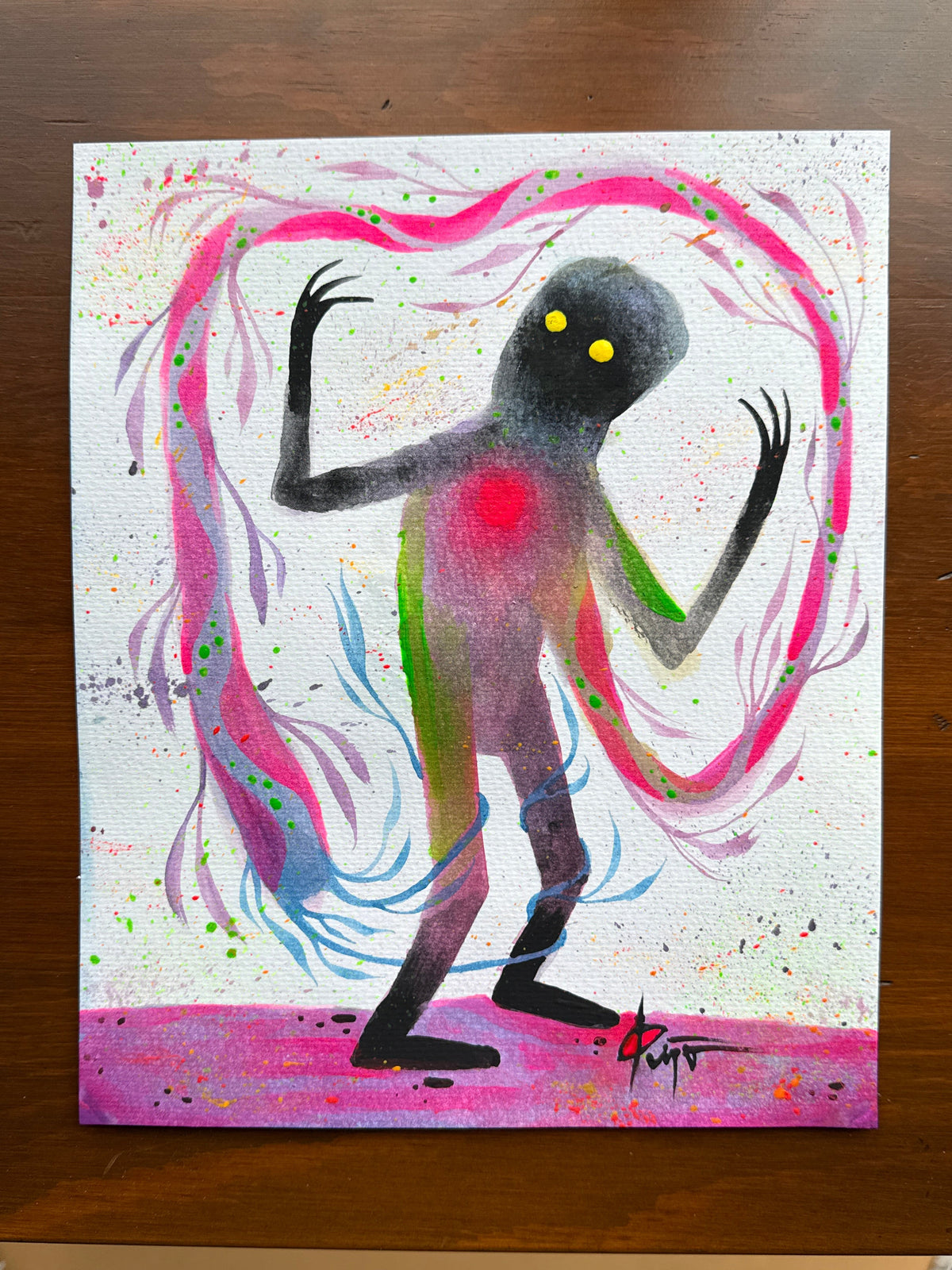 Soul Taking Hold | 11x9 Original Mixed Media Painting