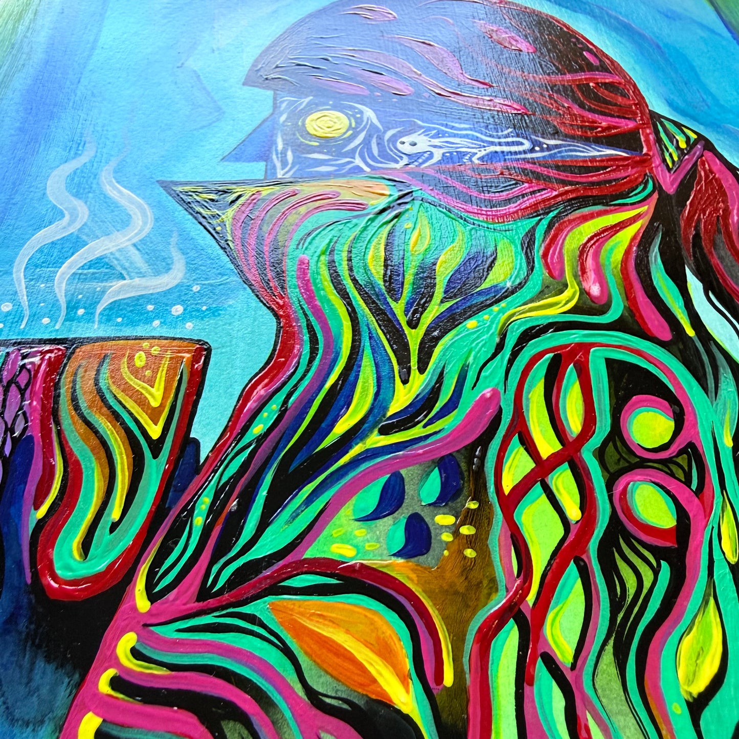 “Lucid Drinking” Original Painting by BrooklynSnobs