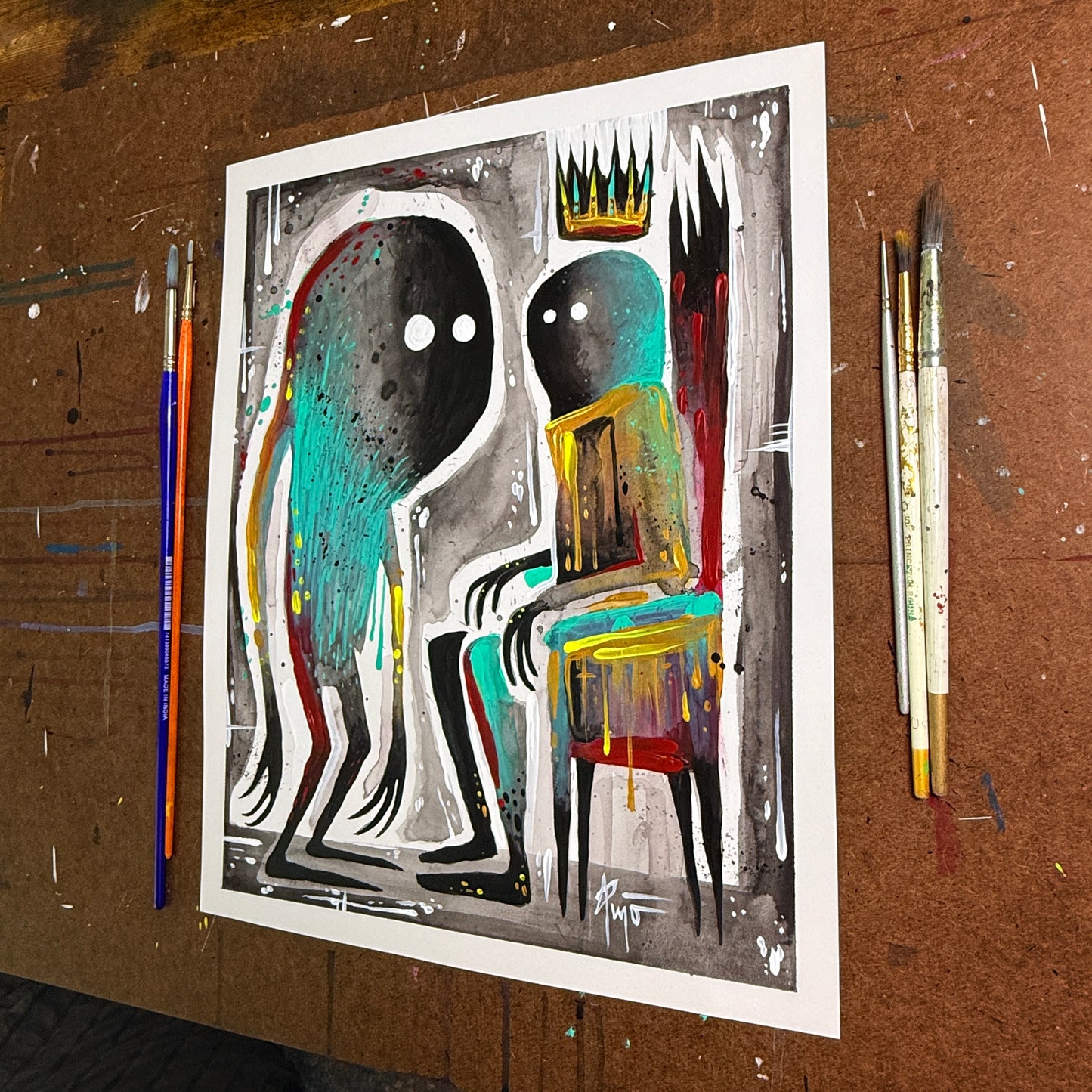 Seeing His True Self - Original Painting - 13.5x11