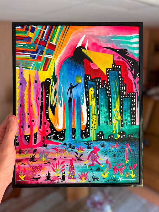 “The City Is Breathing” Original Painting by BrooklynSnobs