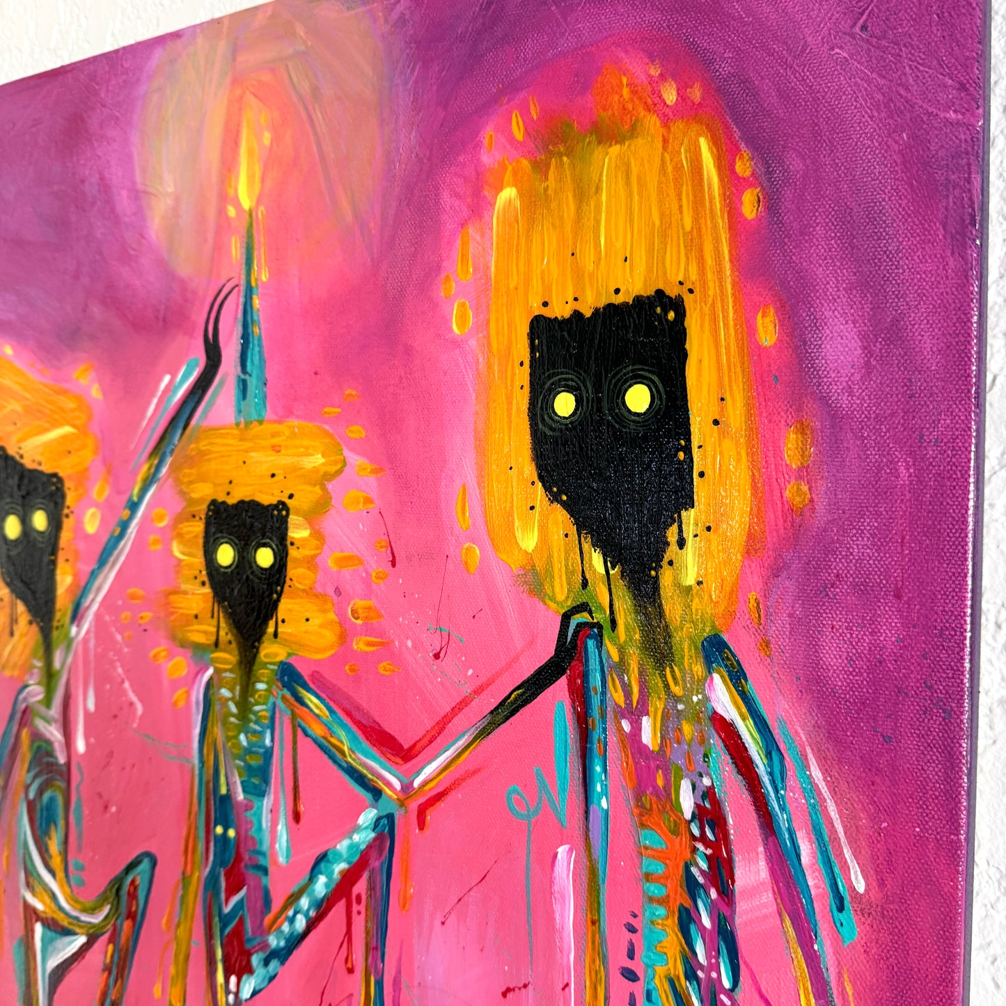 “Sharing Ideas”. Original Acrylic Painting on 24x20x1.5 Gallery Wrapped Canvas